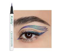 evpct Chameleon Duo Chrome Liquid Eyeliner, Teal Sapphire Blue Glitter Metallic Shimmer Liquid Eyeliner, Multichrome Color Shift, Long Lasting Waterproof Eye Liner Eyeshadow Pencil Face Glitter Makeup