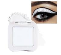 evpct Single Eyeshadow White Matte Eyeshadow Palette Cream and Matte White Powder for Older Women Mini Palette with Solid Color Eyeshadow Waterproof and Old