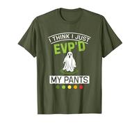 Evp's My Pants Halloween Ghost Hunter Paranormal Hunting T-Shirt, Men, Olive Green, Large