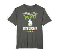Evp's My Pants Halloween Ghost Hunter Paranormal Hunting T-Shirt, Men's Big and Tall, Asphalt Grey, 2X Tall