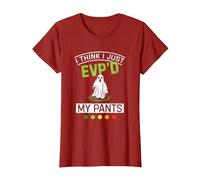 Evp's My Pants Halloween Ghost Hunter Paranormal Hunting T-Shirt, Women, Cranberry Red, Large