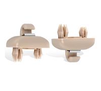 EVRBUL 2PCS Beige Inner Sun Visor Clips Holders Supports Brackets Visor Hooks Compatible with A3 A4 A5 Q3 Q5 Replace#: 8E0857562, 8U0857562A