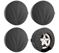 EVRBUL 4 Pack Tire Covers Heavy Duty 420D All-Weather Waterproof, UV Resistant Tire Wheel Protector Cover Fit Tire Diameters 23-25 inch for RV, Camper, Truck, Motorhome, SUV, Travel Trailer
