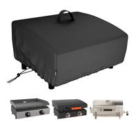 EVRBUL Portable Griddle Cover Fit for Blackstone and Pit Boss 2 Burner Tabletop Griddle, 420D Tabletop Grill Cover Fit for Royal Gourmet and GasOne 3 Burners Flat Top Gas Grill, 27" L x 23" W x 12" H
