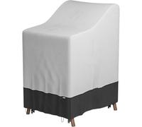 EVRBUL Stackable Patio Chair Cover Heavy Duty 420D Outdoor Chair Cover Waterproof and All Weather Protection Garden Stacking Chair Cover Fit for 4-6 Stackable Dining Chairs 36" Lx28 Wx47 H