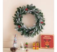Evre 60 Cm Christmas Wreath With Artificial Berries And Pine Cones, Wall Hanging Decoration