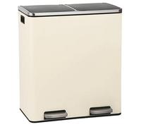 Evre 60L Kitchen Waste Recycling Soft Close Bin 2 X 30L Double Compartment Plastic Buckets, Smudge & Fingerprint Resistant