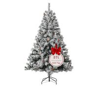 EVRE 8ft Christmas Tree White Snow Flocked Artificial 1500 Tips 240cm