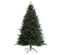 EVRE Artificial Brunswick Spruce Christmas Tree with 800 PE PVC Hinged Branch Tips & Strong Foldable Metal Stand for Indoor Xmas Festive Home Decor 6Ft,185CM