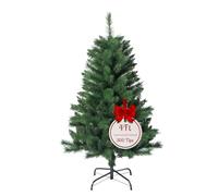 Evre Canada Spruce 4ft Artificial Christmas Tree with 300 PVC Tips, Easy Build Hinged Branches & Strong Metal Stand
