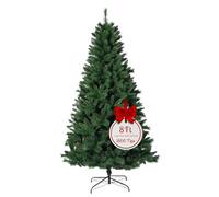Evre Canada Spruce 8ft Artificial Christmas Tree with 1700 PVC Tips, Easy Build Hinged Branches & Strong Metal Stand
