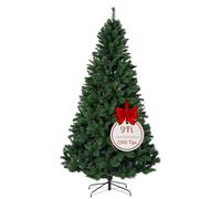 Evre Canada Spruce 9ft Artificial Christmas Tree with 2200 PVC Tips, Easy Build Hinged Branches & Strong Metal Stand
