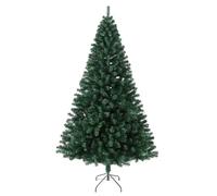 EVRE Classic Green Realistic Artificial Christmas Tree PVC Tips Pine Branches Metal Stand Easy Assembly Bushy Premium Fir Indoor Holiday Decorations (7ft)