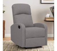 Evre Recliner Arm Chair With Adjustable Leg Rest And Reclining Functions - Silver Comfy Fabric Recliner Chair For Living Room