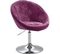 Evre Round Velvet Barstool Pink With Height Adjustment And Swivel