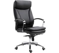 EVRE Stylish Swivel Office Chair Height Adjustable With Padded Headrest (Black)