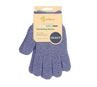 EvridWear Exfoliating Dual Texture Bath Gloves for Shower, Spa, Massage and Body Scrubs, Dead Skin Cell Remover, Gloves with Hanging Loop (1 Pair Heavy Glove)