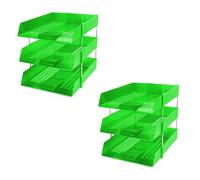 Evrite A4 lettertray with risers Green letter tray - pack of 6 trays + 4 riser sets