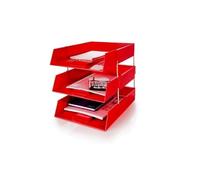 Evrite A4 lettertray with risers Red letter tray - pack of 3 trays + 2 riser sets