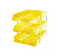 Evrite A4 lettertray with risers Yellow letter tray - pack of 3 trays + 2 riser sets