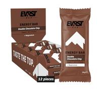 EVRST Energy Double Chocolate Chip, 12 x 55g, 8.8g Protein, Rich in Magnesium, 12 Bars Per Case