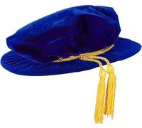 EVS Evess PhD/Doctoral Tudor Bonnet UK/CA/EU University-Standard Cloth with Coloured Cord S/M/L/XL Size Multiple Colours (Royal Blue (Gold Cord), X-Large)
