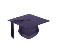 EVS Evess University Academic Mortarboard, Suitable for Bachelors/Masters in Traditional Felt/Polyester, Multiple Cap sizes in Black/Navy (Navy, Medium - Circumference 58 or less)