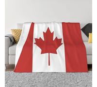 EVSvcxz Canadian Flag Print Ultra-Soft Fleece Blanket Throw, Cozy And Lightweight, For Bed, Couch, Sofa Warm