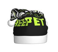 EVSvcxz Code Life Print Unisex Christmas Party Hat, Novelty Xmas Santa Cap For Adults, Plush Winter Hat