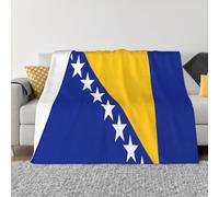 EVSvcxz Flag Of Bosnia And Herzegovina Print Ultra-Soft Fleece Blanket Throw, Cozy And Lightweight, For Bed, Couch, Sofa Warm