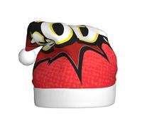 EVSvcxz Oh My God Art Words Print Unisex Christmas Party Hat, Novelty Xmas Santa Cap For Adults, Plush Winter Hat
