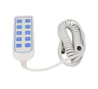 EVTSCAN 10-Button 8-Pin Adjustable Bed Wired Hand Control with Mounting Clip, Multifunction Remote Controller for Electric Hospital & Homecare Beds