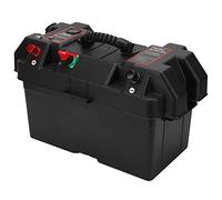 EVTSCAN 12V Automotive Waterproof Portable Battery Box, with USB Ports and Voltmeter, for Electric Vehicle RV Boat Caravans and Motorhomes, Power Emergency Backup for Outdoor Camping, Fishing Trips