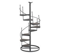 EVTSCAN 22 inch 8-Layers European Wrought Iron Flower Shelf - Multifuctional Spiral Staircase Design Display Holders Retro Home Desktop Ornaments Storage Shelf Home Garden Decorative Stand