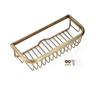 EVTSCAN 30cm Wall Mounted Shower Caddy Bathroom Shelf Solid Brass Shower Shampoo Holder Storage Basket with Towel Bar
