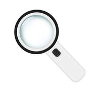 EVTSCAN 30X Handheld Large Magnifying Glass with 12 LED Lights for Macular Degeneration, Seniors Reading, Soldering, Inspection