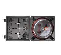 EVTSCAN 40-200mm Adjustable Hole Saw Cutter ABS Dust Shield Twin Blade and Two Replaceable Pilot Drill Bits