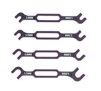 EVTSCAN 4PCS RC Wrench 3.0mm 3.2mm 3.5mm 3.7mm 4.0mm 5.0mm 5.5mm 6.0mm Turnbuckle Nut Ball Joint Remover RC Repair Tool for RC Car Boat Drone (Purple)