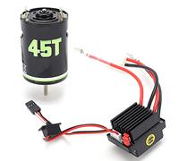 EVTSCAN 540 Brushed Motor 320A ESC Combo High Torque Durable Low Noise Precision Balanced for Axial SCX10 4 D90 Redcat GEN8 RC Crawler Trucks Drift Cars Iron Plastic Copper 7.7oz (45T)
