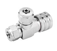 EVTSCAN Aquarium System CO2 Regulator Needle Check Valve Bubble Counter Fish Tank Accessory(Double-head)