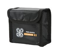 EVTSCAN Battery Fireproof Explosion Proof Bag for DJI for Avata Drones Flame Retardant Fiber Heat Proof Safe Battery Safe Bag Black (2 Battery)