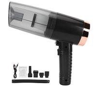 EVTSCAN Car Vacuum Cleaner Portable USB Charging Dust Collector with Light Black 3-in-1 for Home Car Cleaning
