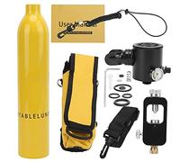 EVTSCAN DIDEEP 0.5L Scuba Oxygen Tank Underwater Breather for Diving Scuba Diving Set with Adapter (Cilindro de oxígeno Amarillo + Bolsa de almacenamiento Amarillo)
