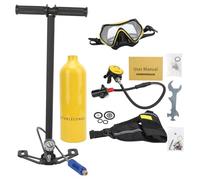 EVTSCAN DIDEEP 1L Scuba Diving Tank Equipment Portable Oxygen Tank Underwater Breathing Diving Gear Kit (Yellow)