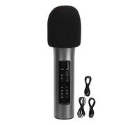 EVTSCAN Handheld Microphone Portable Stylish Clear Sound Noise Reduction 500mAh Small Microphone for Singing Live Streaming (Black)