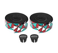 EVTSCAN Handlebar Skid Resistance Handle Bar Tapes Damping Wrap Non-slip Road Bend Straps Blue Red Orange Green White (green red white)