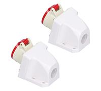 EVTSCAN Industrial Socket,2Pcs 4 Pin Industrial Socket 3 Phase Fixed Aviation Power Connector 380V-415V 16A 3P+E IP44