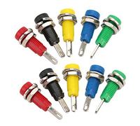 EVTSCAN J.40003 2mm Panel Socket 5 Colors 30Vac-60Vdc/Maximum.10A Banana Jack Socket with Spring Leaf for Inverters Ships