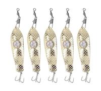 EVTSCAN LED Fishing Lure Light proof Stainless Steel LED Lighted Bait Flasher for Night Fishing Shore Casting (Dorado)