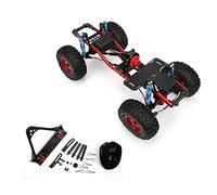 EVTSCAN Metal Car Frame Carbon Fiber Chassis Bumper for SCX10 II RC Car Model Speed Racing Off-Road (Black)